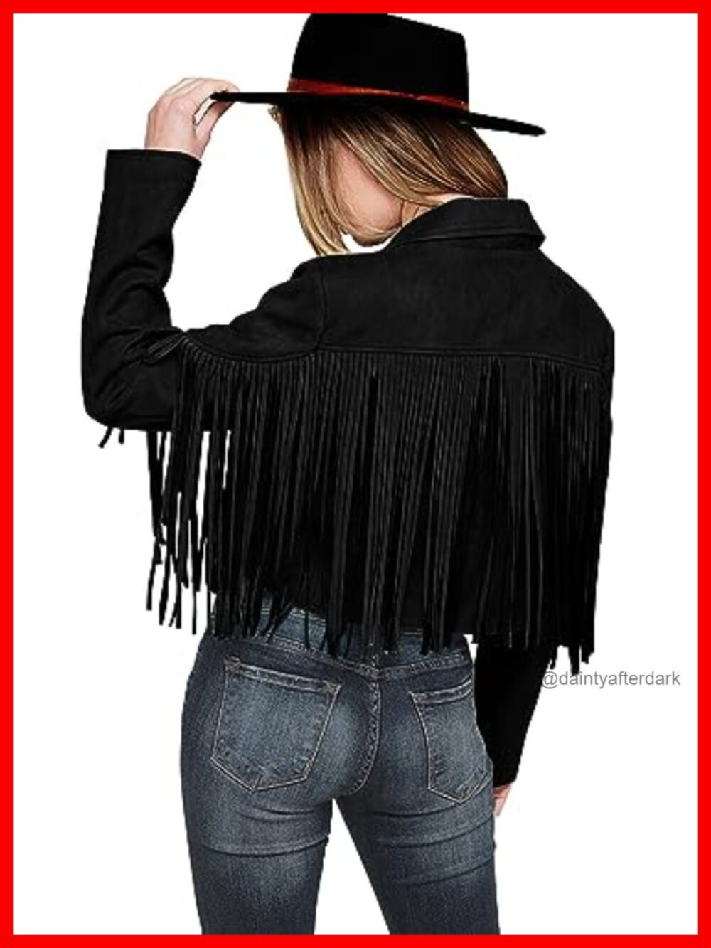 Faux Suede Fringe Cropped Moto Jacket Notch Collar Open Front Slim Fit